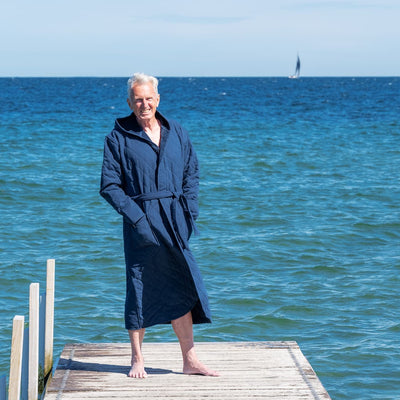 Luksus badekåpen Havet med glidelås