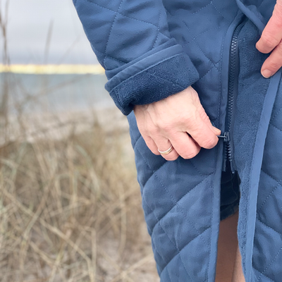 Luksus badekåpen Havet med glidelås