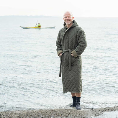 Luksus badekåpen Havet med glidelås