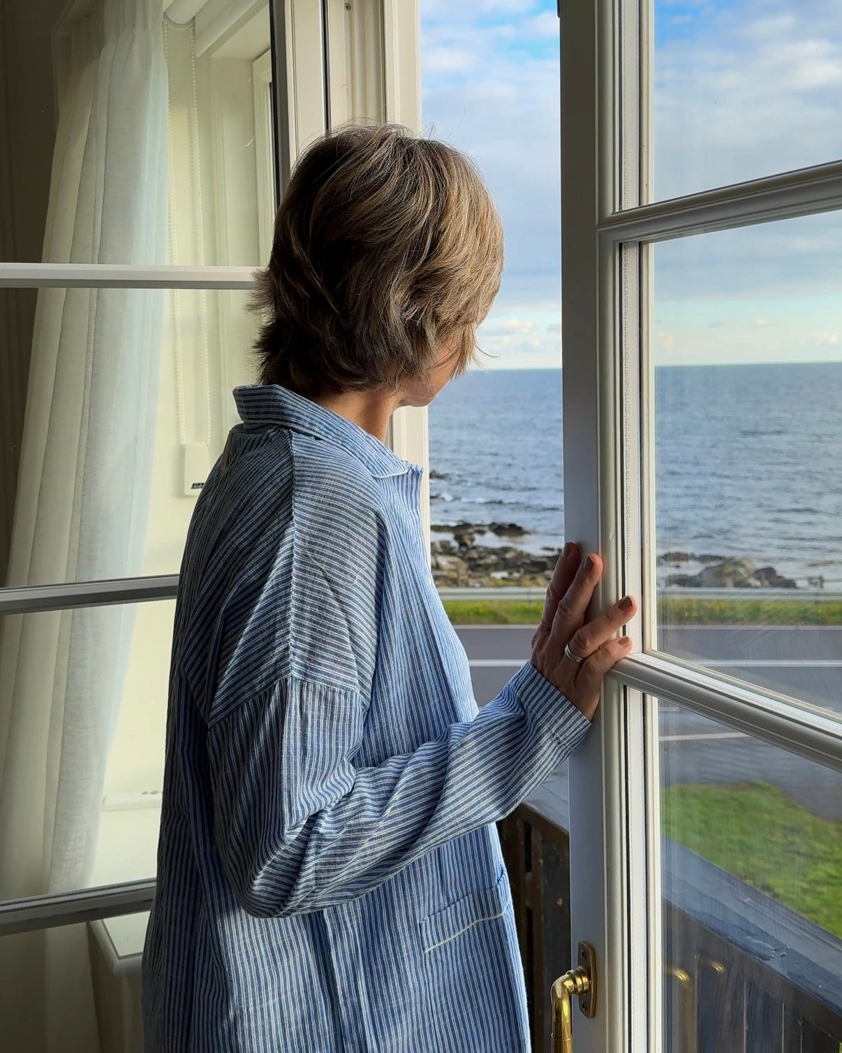 Luksus badekåpe Sea med glidelås