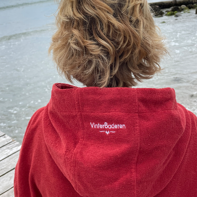 Badeponcho Skagen for voksne - Rød