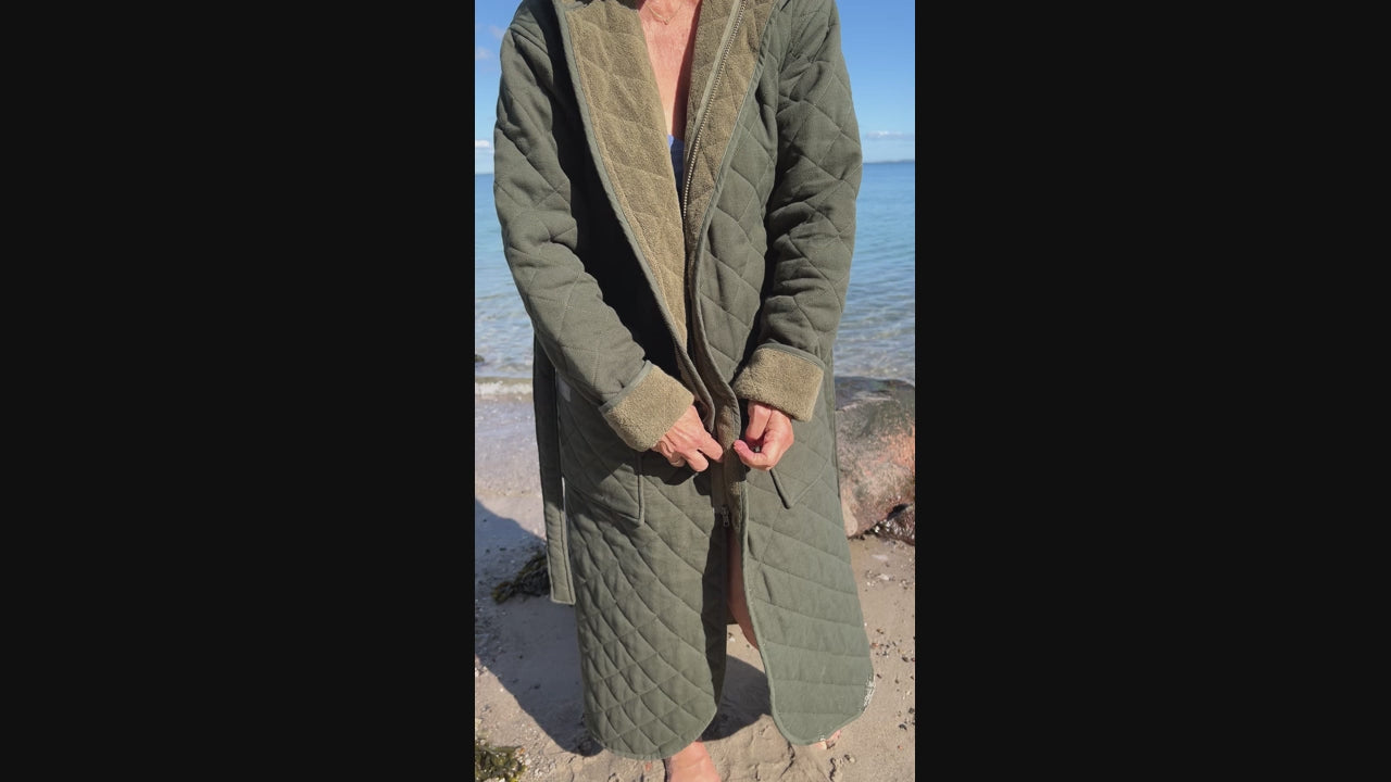 Luksus Badekåben Havet - Grøn